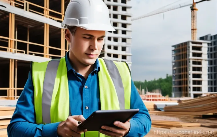 시공 전문가의 자기계발 방법 - **Prompt 2: Professional Networking at a Russian Construction Forum**
    "A dynamic image capturing...